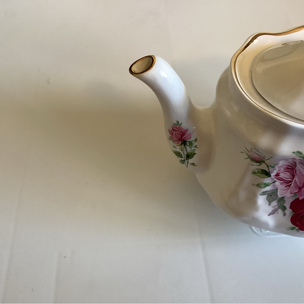 Floral Teapot with Pink and Red Roses by Arthur Wood & Son - Picture 3 of 8